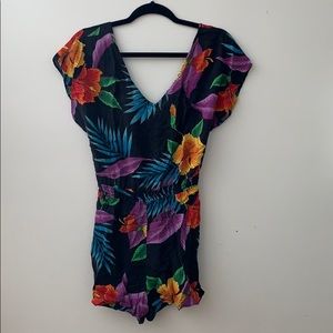 Vintage floral romper